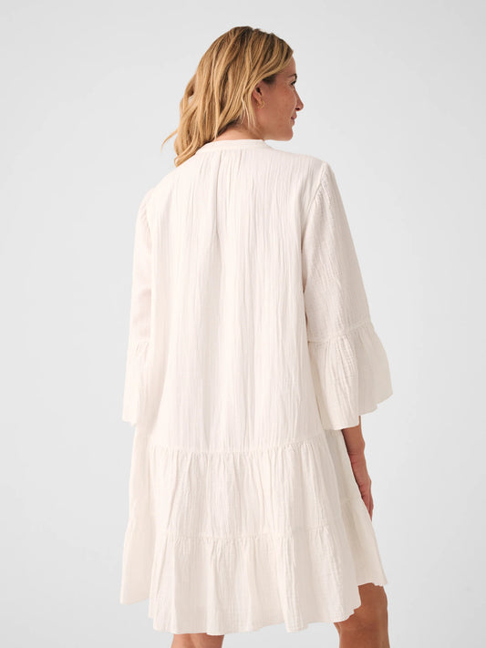 Dream Cotton Gauze Kasey Dress-WHITE