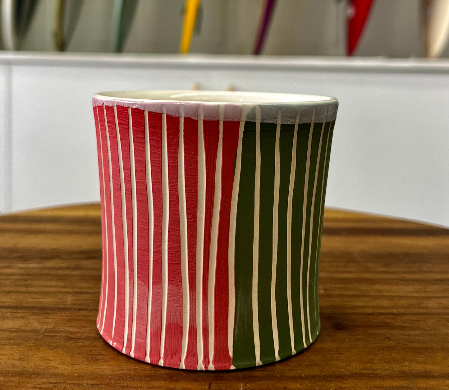 Home Made Red/Green Coffee cup