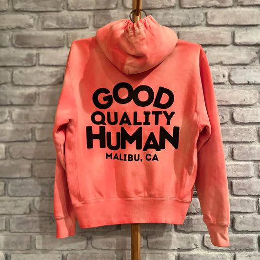 GOOD QUALITY HUMAN HOODIE-Coral