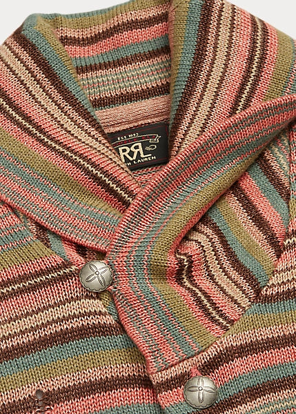 Striped Linen-Blend Cardigan