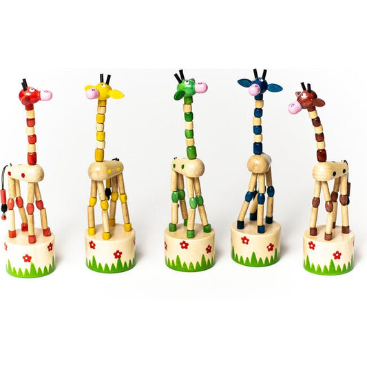 Giraffe push puppets