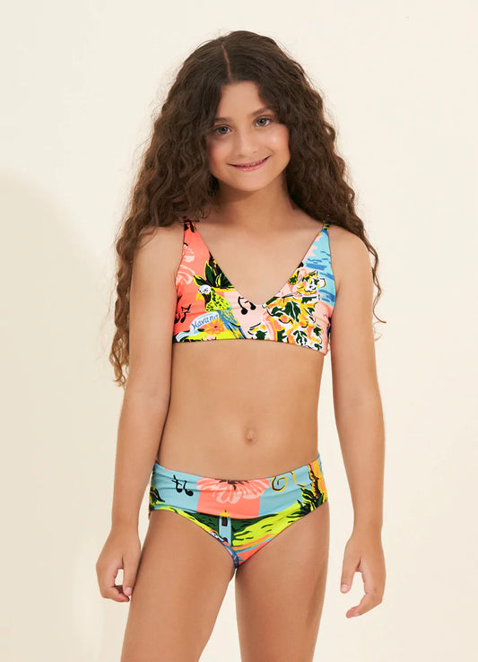 Kanu Surf Girls' Toddler Jasmine Flounce Bikini Beach Sport 2
