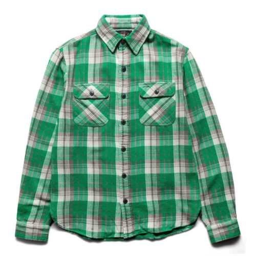 RRL Cotton/twill Plaid Matlock Workshirt green